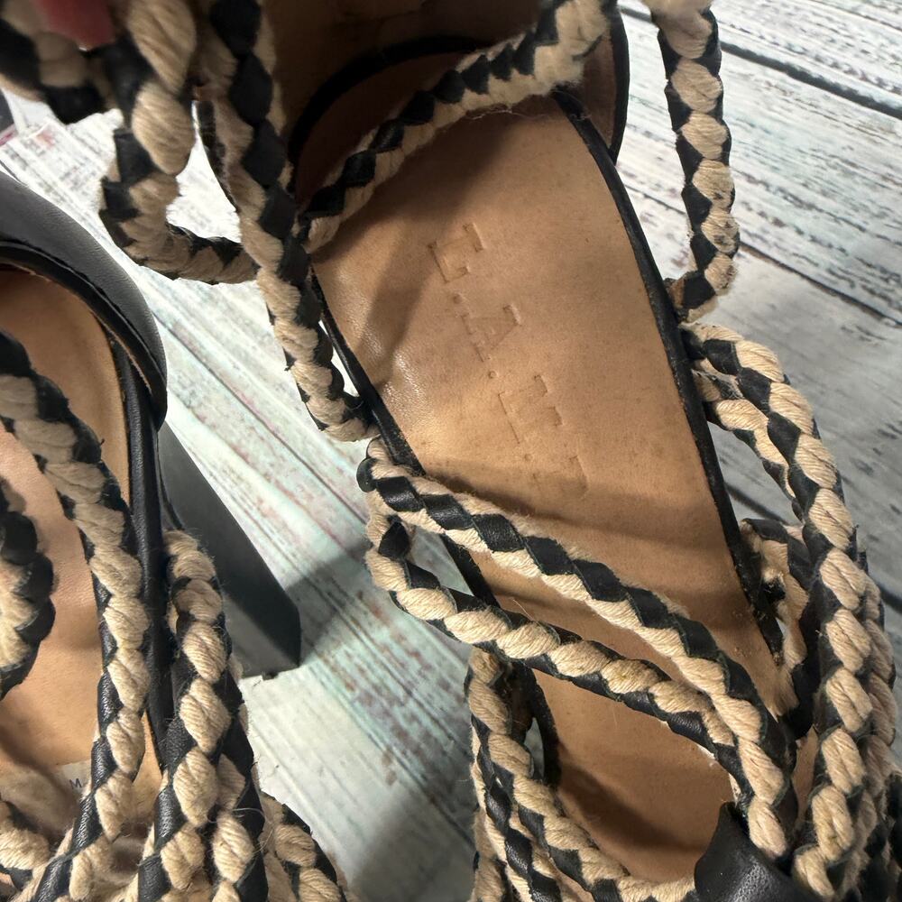 L.A.M.B. Black Platform Braided-Strap Heels - Picture 4 of 4